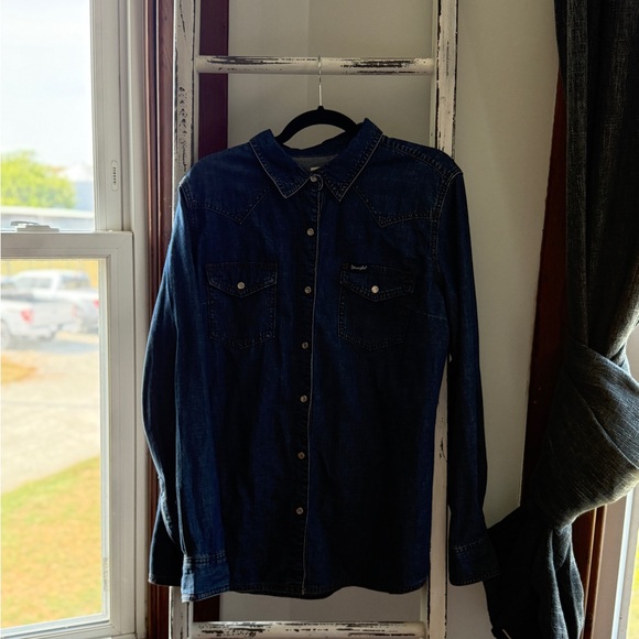 Wrangler Retro Blue Denim Shirt - Picture 1 of 3